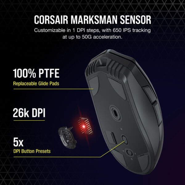 Corsair Sabre RGB Pro Wireless Champion Series Ultra-Lightweight FPS/MOBA Gaming Mouse CH-9313211-AP