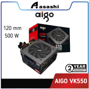 Aigo DarkFlash VK550 550W Flat Cable, Non-Modular Power Supply 2 Years Warranty