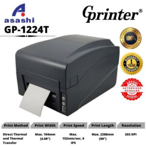 e9e4b28c7c190ee51464ae36d85ed950.jpeg GPrinter GP-1224T Barcode Label/Airwaybill Printer 203dpi (USB + Serial + Parallel)