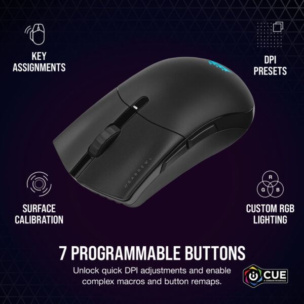 Corsair Sabre RGB Pro Wireless Champion Series Ultra-Lightweight FPS/MOBA Gaming Mouse CH-9313211-AP