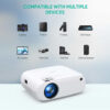 Aukey RD-860 Full HD 1080P Wi-Fi LCD Projector with Support Smartphone Screen Sync HDMI VGA