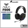 AULA F606 Over-Ear Wired Gaming Headset with Microphone for PC Laptop Phone USB RGB Lighting Power Bass