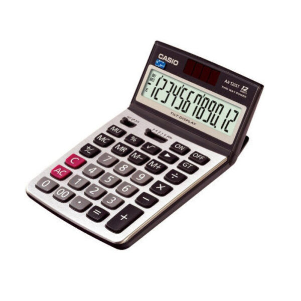 eeb0bedfba2a8dbc4e4c83634a3b0c32.jpeg Casio AX-120ST 12 Digits Calculator (Metal Faceplate, 2 Way power)