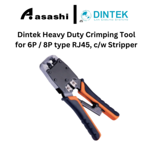 efa8259a9d6ce35baf63cbf49e249941.png Dintek Heavy Duty Crimping Tool for 6P / 8P type RJ45, c/w Stripper (6102-01001)