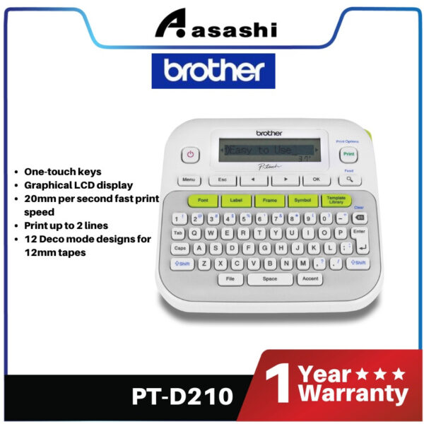 Brother P-Touch PTD210 / PT-D210 Label Printer