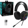 AULA F606 Over-Ear Wired Gaming Headset with Microphone for PC Laptop Phone USB RGB Lighting Power Bass