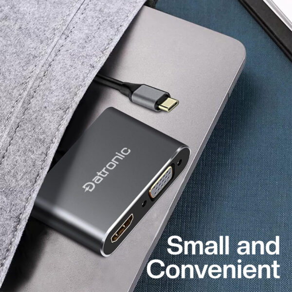 Datronic 4in1 USB-C to HDMI / VGA / USB3.0 / 100wPD DUSBC-209 | 18months warranty