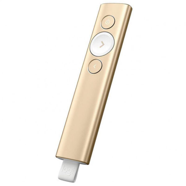 Logitech SPOTLIGHT PRESENTATION REMOTE - GOLD/BLACK (3 yrs Limited Shop Warranty)