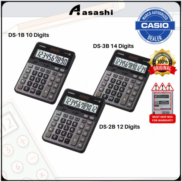 03308286a4a1d962ffc0b76bd99d2d40.jpeg Casio DS-1B 10 Digits / DS-2B 12 Digits / DS-3B 14 Digits Desktop Heavy Duty Calculator