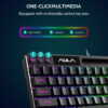AULA F3061 61Keys Wired RGB Gaming Keyboard Membrane Keyboard USB Interface to Connect Computer/Notebook Mobile Phone Gr