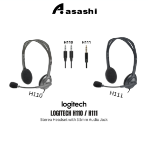Logitech H110 / H111 Stereo Headset with 3.5mm Audio Jack