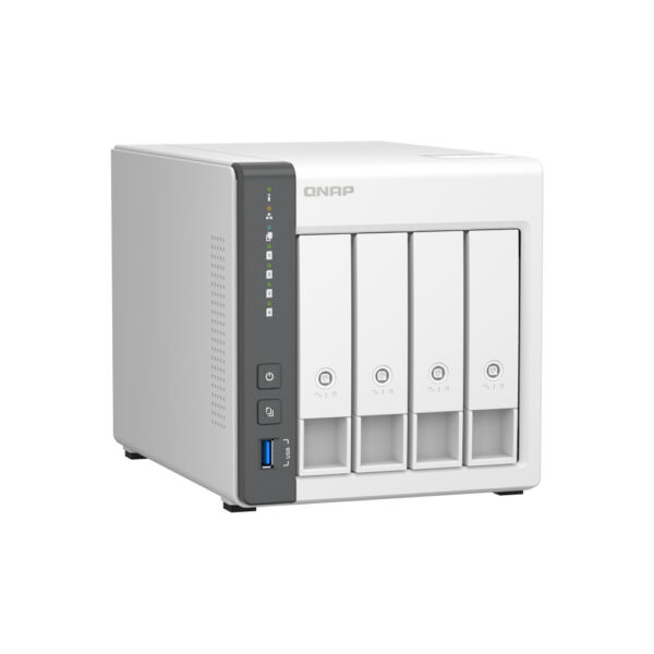 Qnap TS-433-4G 4-Bay NAS storage (ARM 4-core Cortex-A55 2.0GHz processor,4GB RAM,3.5" SATA HDD,1XUSB3.2,2XUSB2.0,1x2.5GbE,1XGbE)