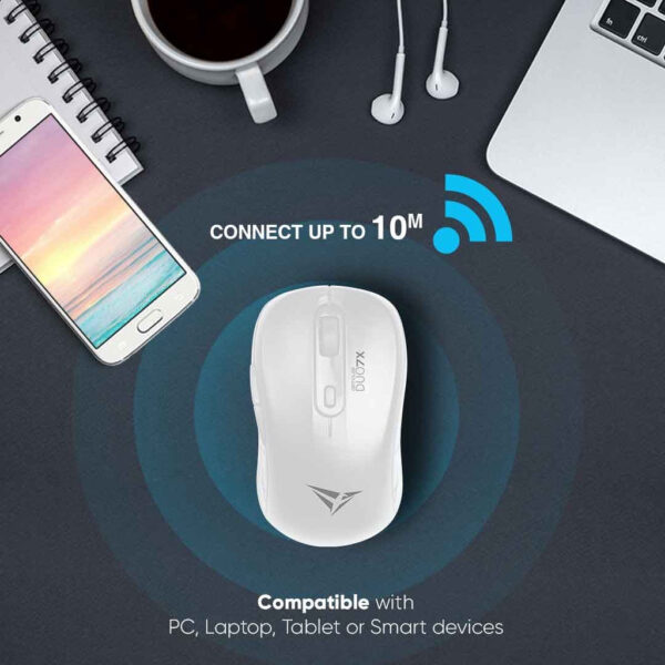 Alcatroz Airmouse Duo 5X / Airmouse Duo 7X Wireless + Bluetooth Silent Mouse