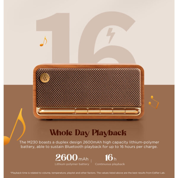 11f4ff5b28348adca6f6fccfb6fd815a.jpeg Edifier MP230 Vintage Bluetooth Speaker Bluetooth 5.0/20rms/Piano Key Button/16H Playback/Aux Sound Card TF