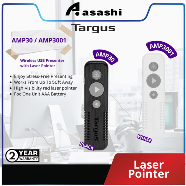 Targus AMP30 / AMP3001 Wireless USB Presenter with Laser Pointer