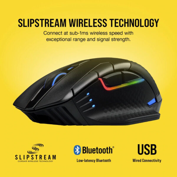 CORSAIR DARK CORE RGB PRO Performance Wired / Wireless Gaming Mouse with SLIPSTREAM Technology - BLK - RGB CH-9315411-AP