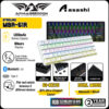 Armaggeddon MBA-61R Black / White Bluetooth + Wireless (61 Keys) Blue Switch Mechanical Keyboard