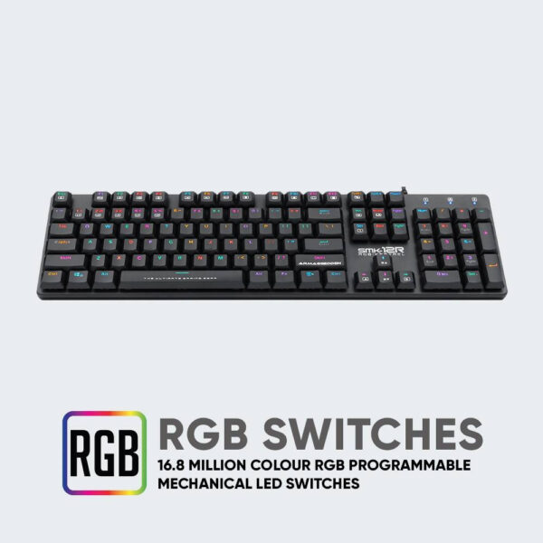 Armaggeddon SMK-12R RGB Kestrel Black Switch / Blue Switch / Red Switch Mechanical Keyboard