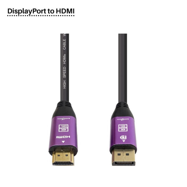 Sarowin DisplayPort to HDMI / Mini DisplayPort to HDMI / Type-C to HDMI Cable 4K@60hz - 2M D60-DPHDMI-2M MDH60-2M
