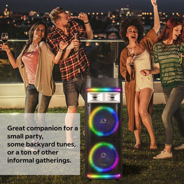 Vinnfier FlipGear Tango 300 WMU 2021 TWS Portable Trolley Speaker With 2 UHF Wireless Mic Bluetooth Super Bass Karaoke