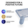 Logitech Pebble 2 Combo , Wireless Keyboard and Mouse, Quiet and Portable, Customizable, Logi Bolt, Bluetooth