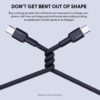 Aukey CB-NCC1 / CB-NCC2 Circlet 60W Nylon braided USB-C to USB-C cable