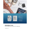 Momax 1-World PD35W 5 ports + AC Travel Adapter - Black / White (2Y) UA9