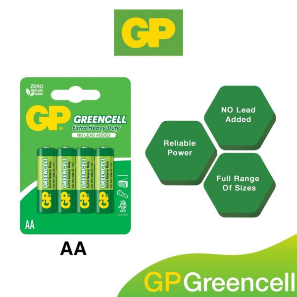 GP GREENCELL Extra Heavy Duty AA / AAA/ C / D / 9V BATTERY GP BATTERY