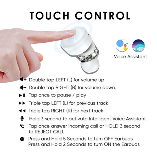 SonicGear Earpump TWS 7 HyperBass Wireless Stereo Earbud | 32 Hours Playtime | Dual Driver |