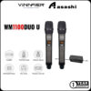 Vinnfier WM1100DuoU Professional UHF Wireless Microphone with Audio