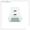 252cc9a6cbe517dfb93aec382db96773.jpeg Energea AmpCharge GAN40, 2C PD/PPS WALL CHARGER 20W+20W, 40W (UK) - WHITE