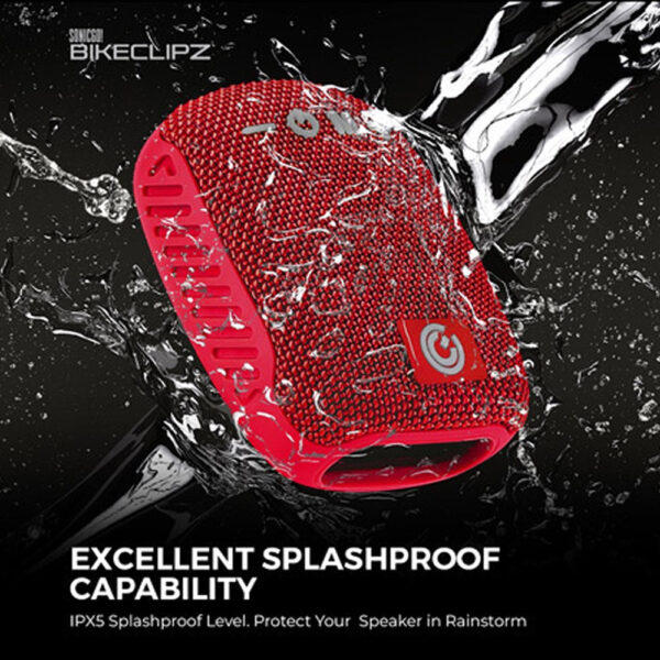 SonicGear Bike Clipz Bluetooth 5.3 | IPX 5 | Outdoor Cycling Speaker with Phone Answering