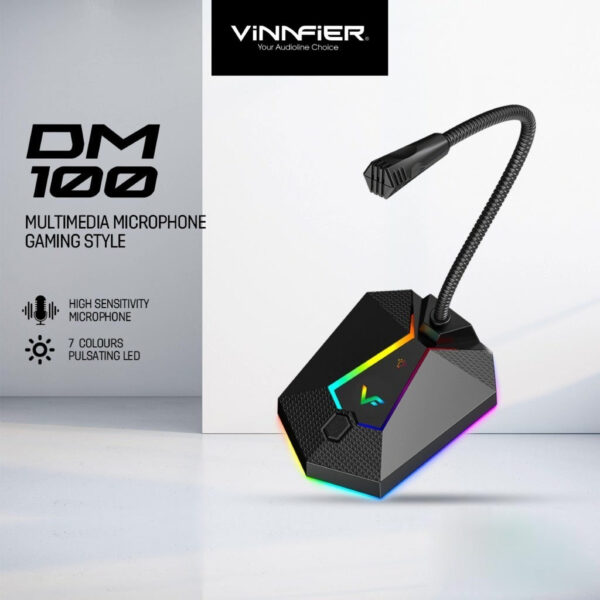 Vinnfier DM100 / DM 100 Multimedia Microphone Suitable Online Singing
