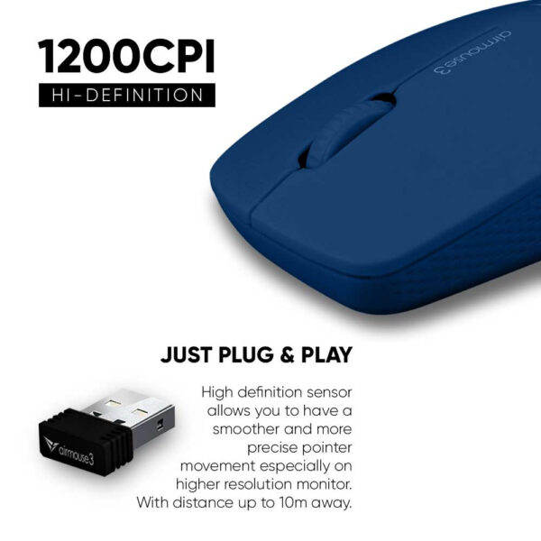 Alcatroz AirMouse 3 Silent Wireless 2.4G Hi Definition Optical Mouse‎