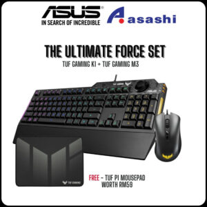 ASUS TUF Gaming K1 [Keyboard] + TUF Gaming M3 [Mouse] FREE TUF P1 - THE ULTIMATE FORCE SET