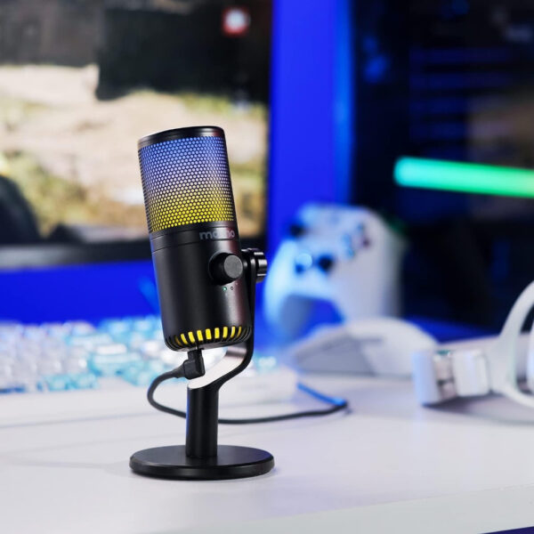 MAONO DM30RGB / DGM30RGB USB GAMING MICROPHONE WITH CONTROLLABLE RGB LIGHTING, CARDIOID PATTERN AND MAONO LINK
