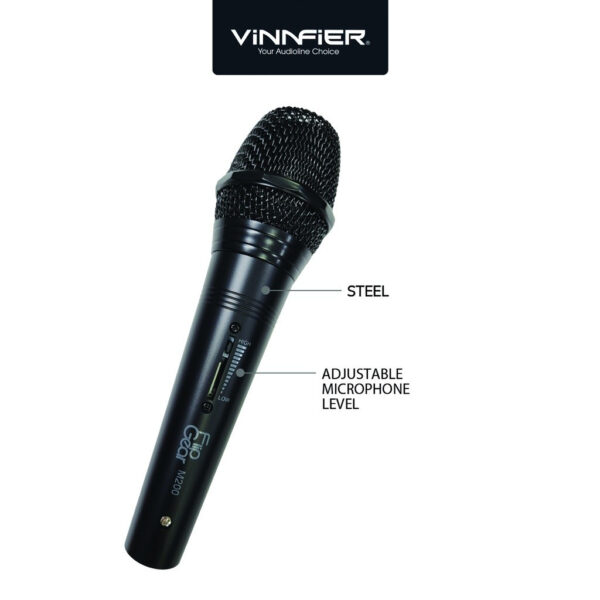 Vinnfier FlipGear M200 Plug and Sing Here Steel Microphone 4M Wired Mic for Karaoke
