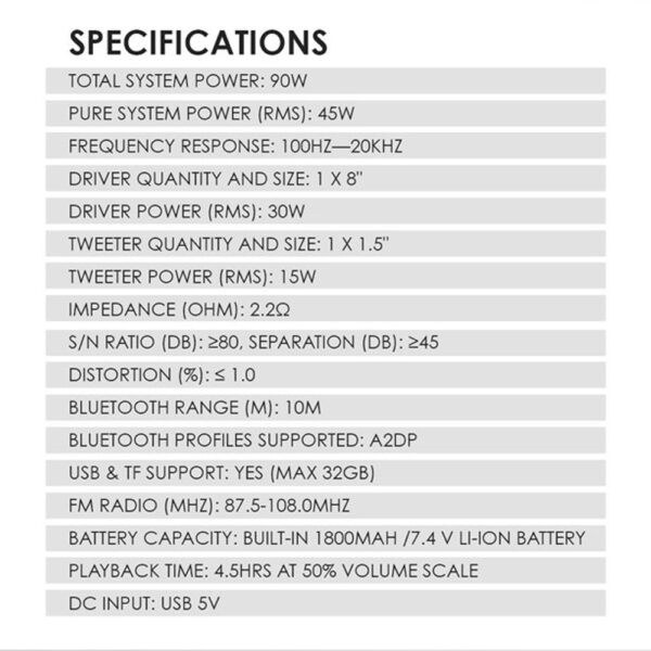 SonicGear Audiox PRO 600HD Portable Bluetooth Speaker with Phone Docking | Free Wireless Mic