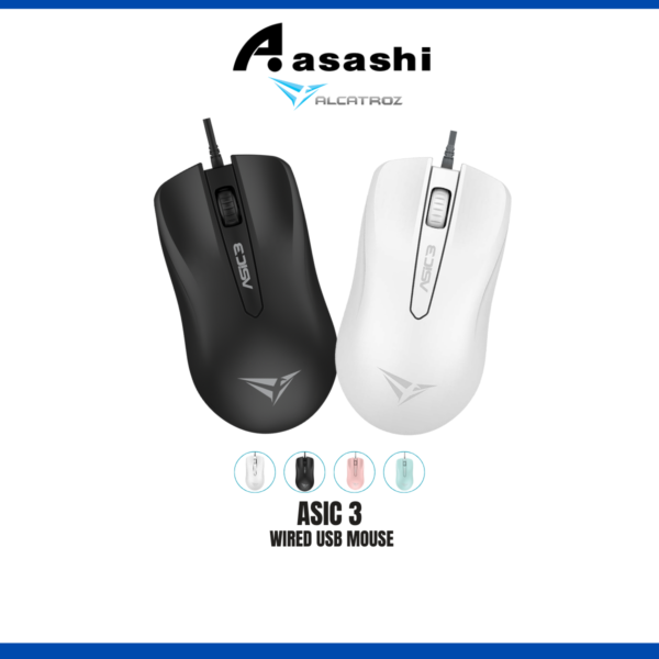 2f1894b25a4eaf48ad9528833b76d91d.png Alcatroz Asic 3 Wired USB Mouse 1600 CPI | Ergonomic Design with High Resolution Optical Mouse