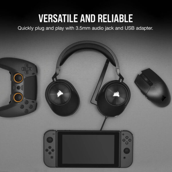 Corsair HS55 Stereo / HS55 Surround 3.5mm Analog / USB 7.1 Surround Adapter Wired Gaming Headset