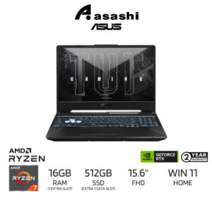 Asus TUF A15 FA506N-CRHN039W Gaming Notebook - (AMD Ryzen 7-7435HS/16GB DDR5 4800Mhz(1 Extra Slot)/512GB SSD(Extra 1 Sat