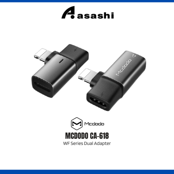 Mcdodo WF Series Dual Adapter - CA-618 (Charging & listen music & call)