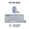 Logitech Pebble 2 Combo , Wireless Keyboard and Mouse, Quiet and Portable, Customizable, Logi Bolt, Bluetooth