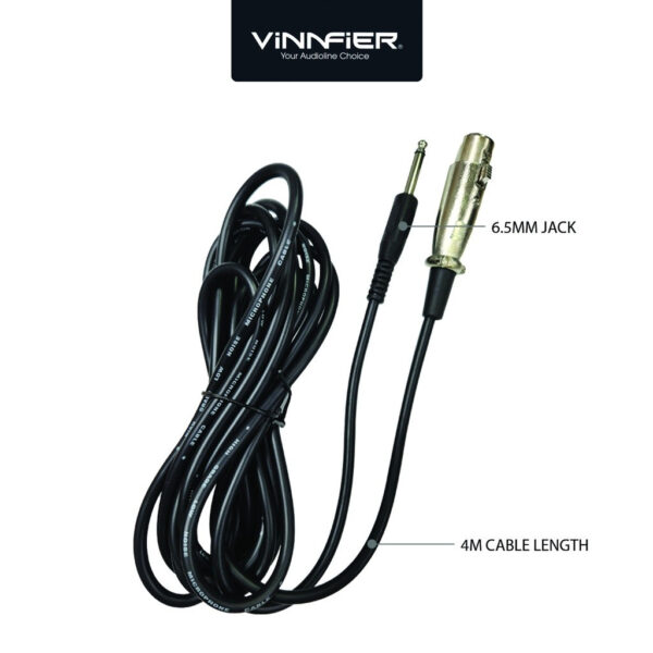 Vinnfier FlipGear M200 Plug and Sing Here Steel Microphone 4M Wired Mic for Karaoke