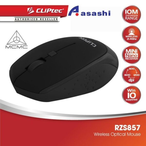 CLiPtec Innovif 1600Dpi 2.4GHz Wireless Optical Mouse RZS857