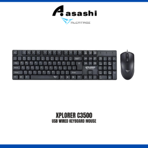Alcatroz Xplorer C3500 USB Wired Quiet Keyboard Combo ACT-C3500