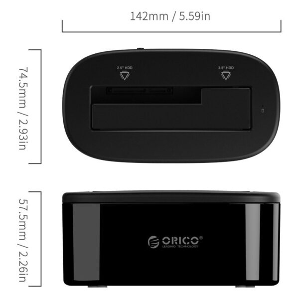 ORICO 6218US3 1-Bay 2.5”& 3.5” HDD Docking Station