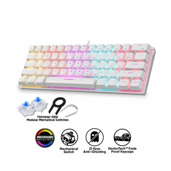 Armaggeddon MKA-1C Neo (61 Keys) Clicky / Tactile / Linear Mechanical Gaming Keyboard - Blue Switch