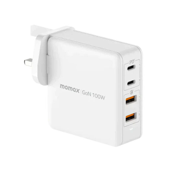 Momax ONE PLUG 100W 4-Port GaN Charger - Black (2Y) UM23AU / UM23 / UM23AUK