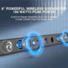Vinnfier Hyperbar 808 BTRW Bluetooth Sound Bar with Wireless Subwoofer with AUX HDMI OPTICAL INPUT